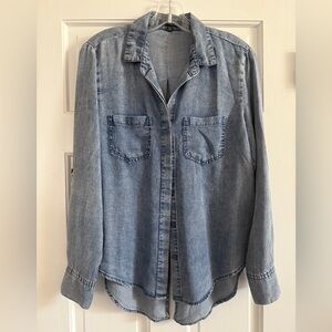 Velvet Heart, Riley Venice Sky Shirt, Indigo Blue, Size XS